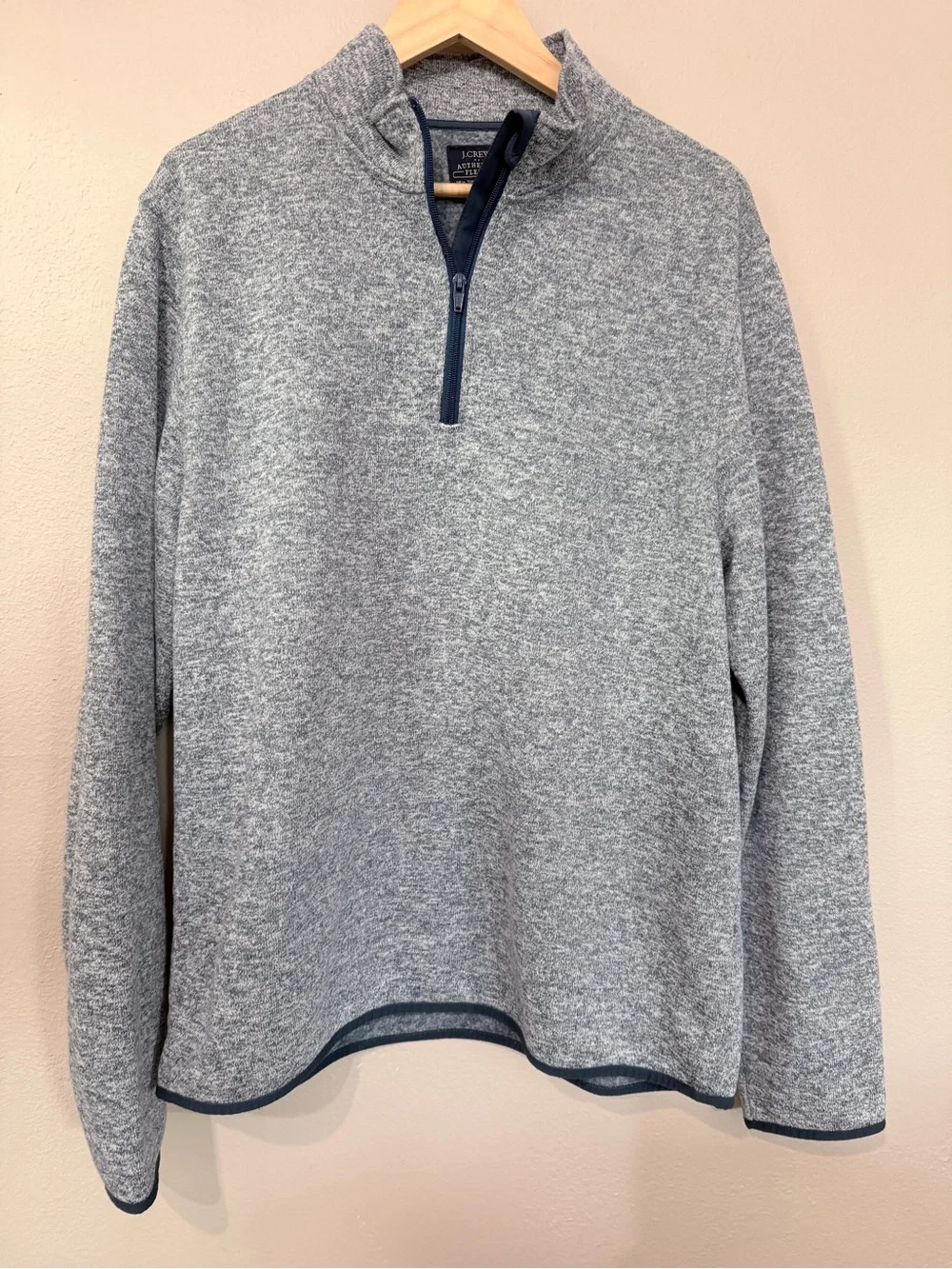 J. Crew Men’s Light Heather Gray 1/4-Zip Pullover
